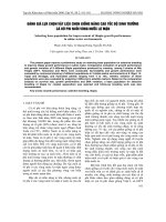 ĐáNH GIá LựA CHọN VậT LIệU CHọN GIốNG NÂNG CAO TốC Độ SINH TRƯởNG Cá RÔ PHI NUÔI VùNG NƯớC Lợ MặN