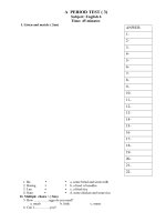 Định kỳ English 6 + đáp án số 3