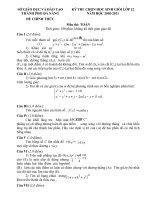 ĐỀ THI CHỌN HỌC SINH GIỎI TỈNH LỚP 12 NĂM HỌC 2010-2011 MÔN TOÁN – SỞ GIÁO DỤC VÀ ĐÀO TẠO THÀNH PHỐ ĐÀ NẴNG