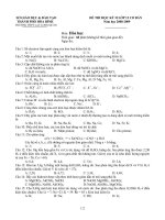 đề kiểm tra trắc ngiêm kỳ II hóa 12 cơ bản