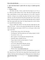 Quá trình hình thành và phát triển của công ty cổ phần tập đoàn Thái Hoà 