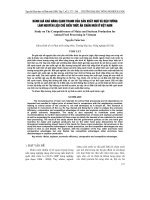 ĐáNH GIá KHả NĂNG CạNH TRANH CủA SảN XUấT NGÔ Và ĐậU TƯƠNG LàM NGUYÊN LIệU CHế BIếN THứC ĂN CHĂN NUÔI ở VIệT NAM