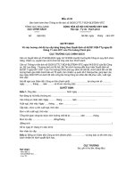 MẪU QUYẾT ĐỊNH về việc hưởng chế độ trợ cấp hàng tháng theo quyết định số 62 2011 