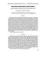 NGHIÊN CứU ĐặC TíNH NÔNG SINH HọC CủA MộT Số GIốNG KÊ