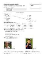 THE SECOND TERM ENGLISH TEST