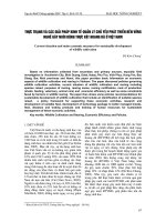 Thực trạng và các giải pháp kinh tế-quản lý chủ yếu phát triển bền vững nghề gây nuôi động thực vật hoang dã ở Việt Nam