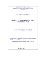 Nghiên cứu thiết kế hoàn thiện máy ép viên phân 