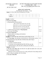 HD chấm đề thi chuyên Văn tỉnh Hưng Yên 2009-2010