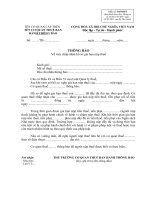 THÔNG BÁO Về việc chấp nhận hồ sơ gia hạn nộp thuế