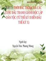 thoi Bac thuoc va phong trao dau tranh