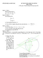 Đáp án thi vào THPT Trà Vinh