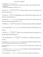 BÀI TẬP: CỰC TRỊ HÀM SỐ