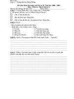 Đề kiểm tra CHK II-Sử Lớp 4