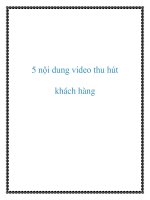 5 nội dung video thu hút khách hàng 