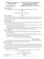 Đề thi tuyển sinh lớp 10 THPT năm học 2010 môn HÓA HỌC– Sở giáo dục đào tạo TỈNH ĐẮK NÔNG