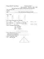 Đề thi HKI Toán 1