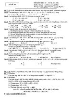 Đáp án đề KT45'''' Hinh 11NC ( HKII -Tiet 41)
