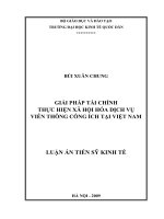 Giải pháp tài chính thực hiện xã hội hóa dịch vụ viễn thông có ích tại việt nam 
