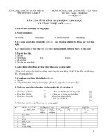 BÁO CÁO TÌNH HÌNH HOẠT ĐỘNG KHOA HỌC  VÀ CÔNG NGHỆ NĂM ………