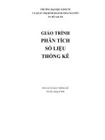 Giáo trình phân tích số liệu thống kê 
