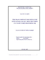 Tình trạng nhiễm ký sinh trùng ở bò nuôi tại dak lak, đặc điểm phát triển của ve bò và các biện pháp phòng trị 