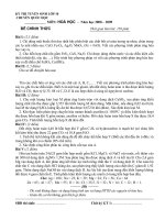 Đề TS lớp 10 Chuyên hóa QH Huế 08-09