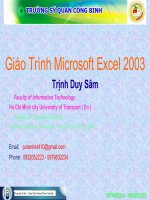 Giao trinh excel 2003 