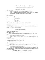 ĐỀ ÔN THI TỐT NGHIỆP MÔN TOÁN (SỐ 27)