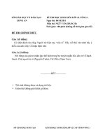 ĐỀ THI CHỌN HỌC SINH GIỎI LỚP 12 NĂM HỌC 2011-2012 MÔN NGỮ VĂN – SỞ GIÁO DỤC VÀ ĐÀO TẠO LONG AN