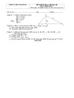 Đề kiểm tra Hình 1tiết CIII Hải Đông 08-09