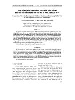 ĐáNH GIá KHả NĂNG SINH TRƯởNG, PHáT TRIểN, NĂNG SUấT Và BƯớC ĐầU THử KHả NĂNG KếT HợP CủA MộT Số DòNG, GIốNG LạC ƯU Tú