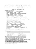 đề thi HK II tieng anh 9 2009