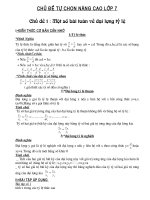 Tự chọn toán 7(Đại Số)