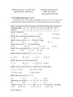 ĐỀ KIỂM TRA HỌC KỲ II MÔN TOÁN LỚP 7 PHÒNG GIÁO DỤC VÀ ĐÀO TẠO NHƠN TRẠCH, ĐỒNG NAI