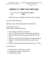 Đề đồ án cung cấp điện 