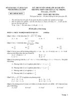 Đề thi chuyên toán cực hay