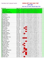 kết quả học tập lớp 10B1