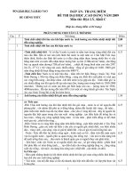 Đáp án Đề thi thử- 2009-1