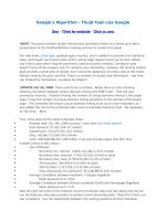 Khám phá thuật toán SEO của google để tự làm SEO