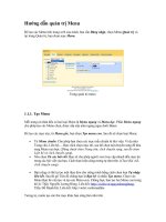 Hướng dẫn quản trị MENU