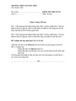 KT HỌC KÌ II - TIN 11 - THỰC HÀNH 2008-2009