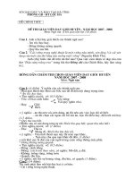 ĐỀ VÀ ĐÁP ÁN THI GVG HUYỆN