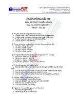 Ngân hàng đề thi môn học kỹ  thuật truyền số liệu 