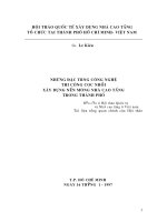 Những đặc trng công nghệThi công cọc nhồi Xây dựng nền móng nhà cao tầng Trong thành phố