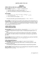 ĐỀ ÔN THI TỐT NGHIỆP TRUNG HỌC PHỔ THÔNG