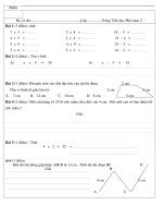 THI ĐỊNH KÌ LẦN 3 -TOÁN 2
