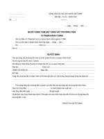 QUYẾT ĐỊNH TẠM GIỮ TANG VẬT PHƯƠNG TIỆN  VI PHẠM HÀNH CHÍNH