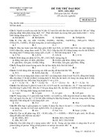 ĐỀ THI THỬ ĐẠI HỌC  MÔN : HÓA HỌC 2011