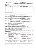 Đề thi lớp 7 Kỳ I 07-08