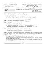 ĐỀ THI TUYỂN SINH VÀO LỚP 10 THPT NĂM HỌC 2012-2013 MÔN TIẾNG ANH CHUYÊN - SỞ GIÁO DỤC VÀ ĐÀO TẠO QUẢNG BÌNH